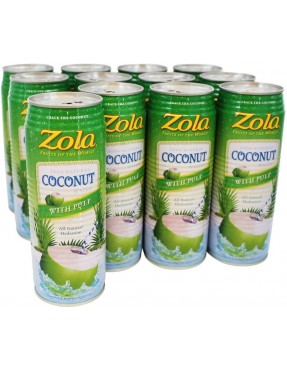 Zola Brazilian Fruits 100% Nat Coconut Water (12x17.5OZ )