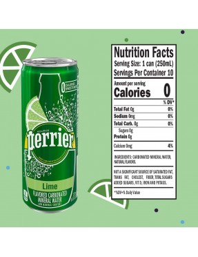 Perrier Sparkling Min Water Lime (3x10Pack )