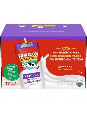 Horizon Organic Lowfat Vanilla Milk (1x12 PACK)