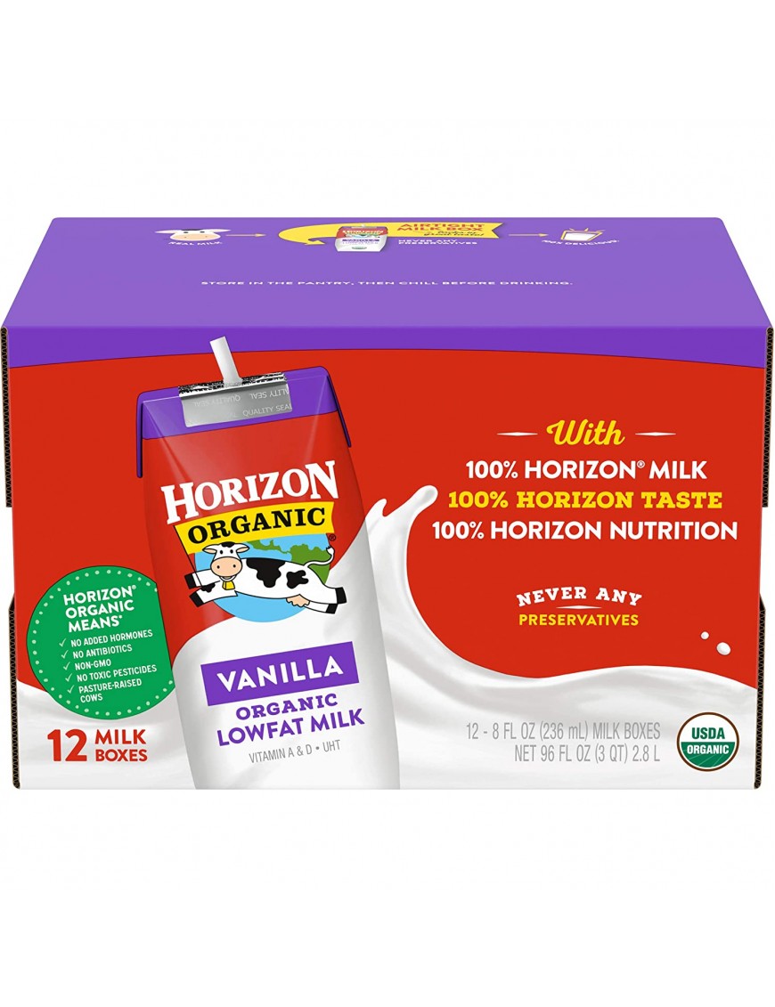 Horizon Organic Lowfat Vanilla Milk (1x12 PACK)