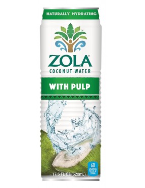 Zola Brazilian Fruits Nat Coconut Water W/Pulp (12x17.5OZ )