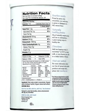 Tera's Whey rBGH Free Whey Protein Bourbon Vanilla (1x24 OZ)