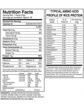 Growing Naturals Rice Protein Van (1x32.8OZ )
