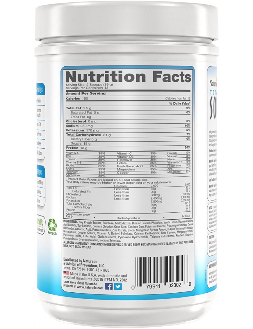 Naturade French Vanilla Total Soy (1x17.88 Oz)