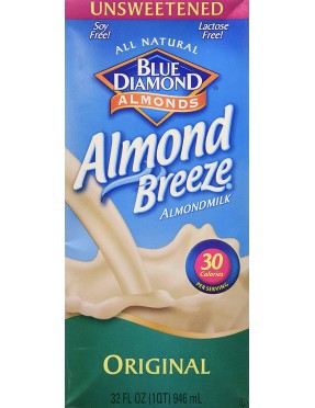 Blue Diamond Original Almond Breeze Unsweetened (12x32 Oz)