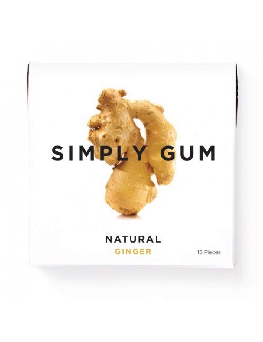 Simply Gum All Natural Gum Ginger (12X15 Ct)