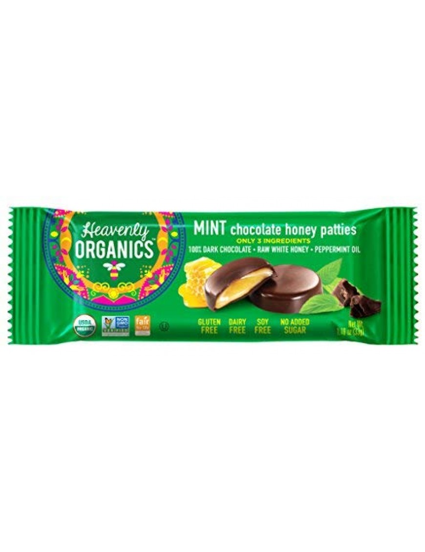 Heavenly Organics Honey Patties Chocolate MInt (16x1.2 OZ)