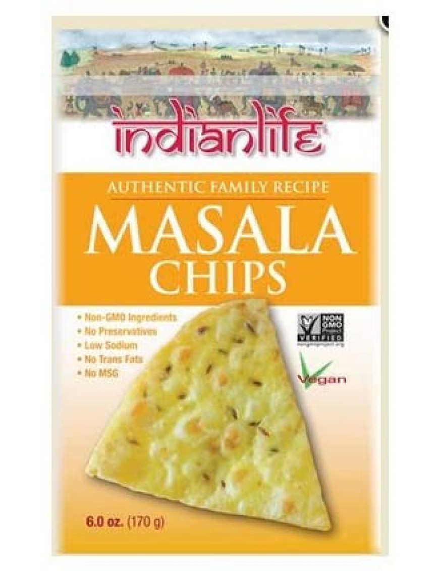 Indian Life Foods Chips, Masala (12x6 OZ)