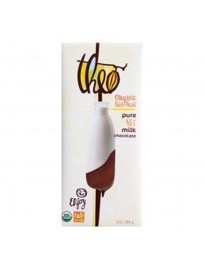 Theo Chocolate Milk Chocolate 45% Cacao Bar (12x3Oz)