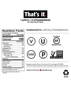 Thats It Apple StrawberryBar (12x1.2Oz)