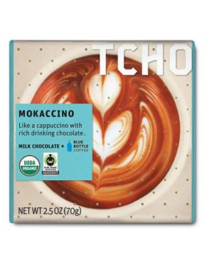 Tcho Organic Mokaccino Chocolate Bar (12x2.5 OZ)