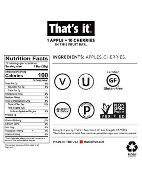 That's It Apple Cherry Fruit Bar (12x1.2 Oz)