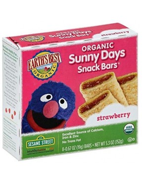 Earth's Best Sesame Street Strawberry Snack Bar (6x5.3 Oz)