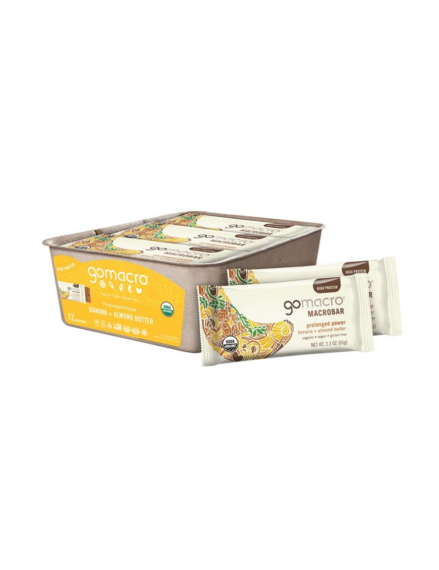 Go Macro Banana and Almond Butter Macrobar (12x2.3 OZ)