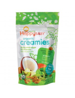 Happy Creamies Organic VeggieFruit Snacks With Coconut Milk (8x1Oz)