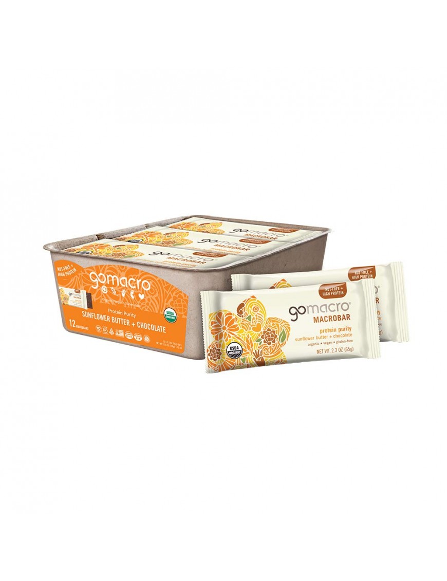 Go Macro Sunflower Butter And Chocolate Macrobar (12x2.3 OZ)