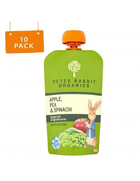 Peter Rabbit Organics Pea, Spinach & Apple Snack (10x4.4 Oz)