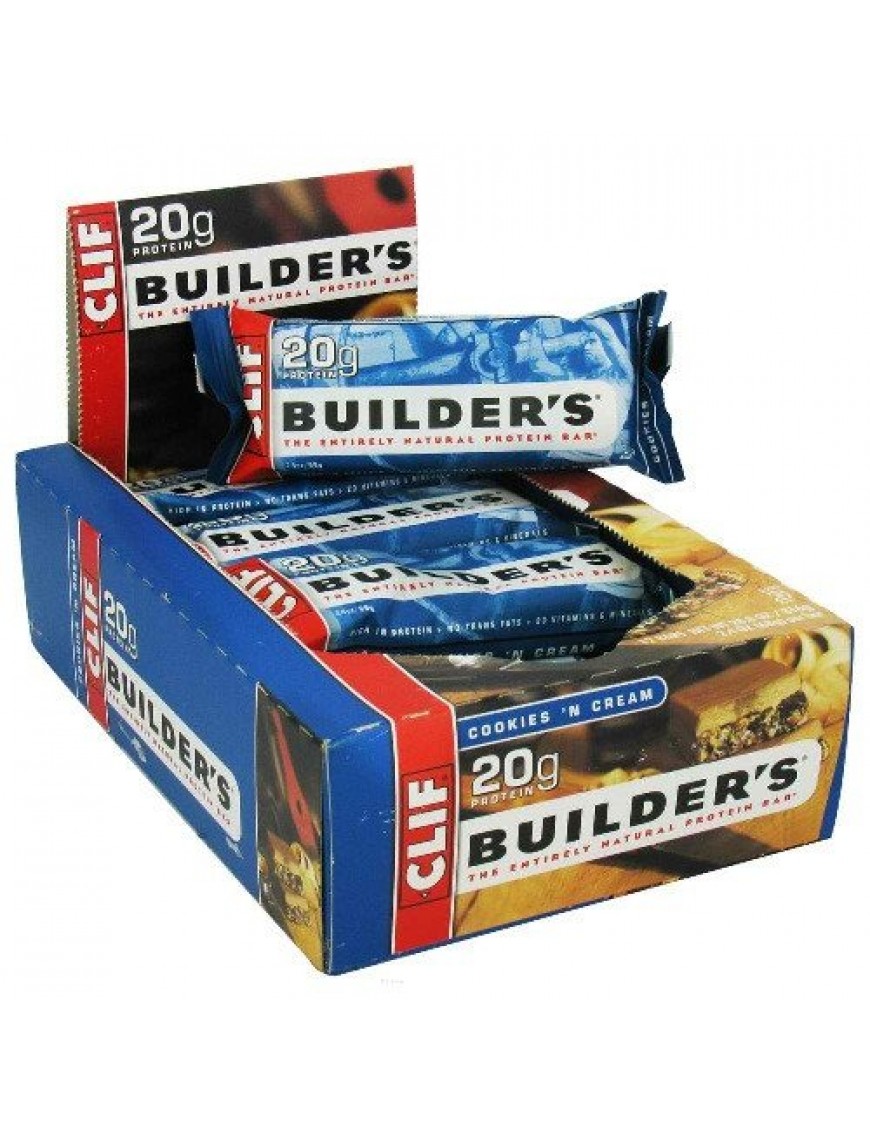 Clif Bar Cookies N Cream Builder Bar (12x2.4 Oz)