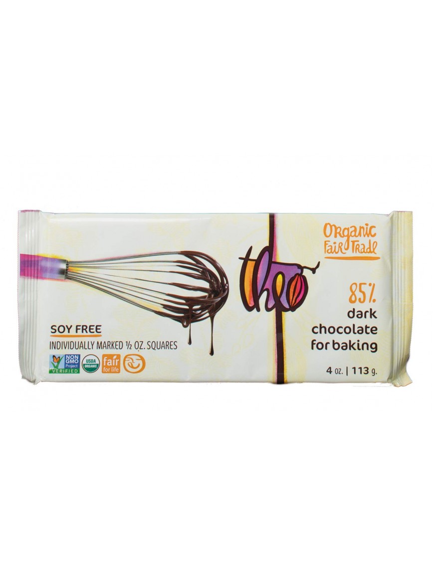 Theo Chocolate Organic 85% Dark Chocolate (10x4 OZ)