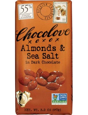 Chocolove Almonds & Sea Salt In Dark Chocolate (12x3.2Oz)