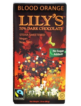 Lily's Dark Chocolate with Stevia Blood Orange (12x2.8 OZ)