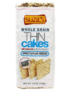 Suzie's Thin Cakes Puffed Spelt & Flax Seed (12x4.6 OZ)