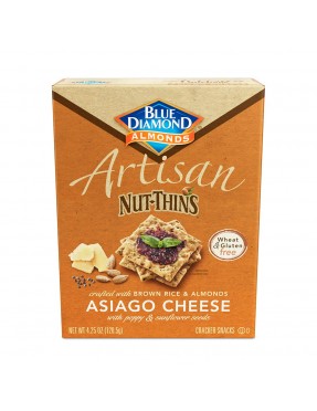 Blue Diamond Artisan Nut Thins Asiago Cheese (12x4.25 OZ)