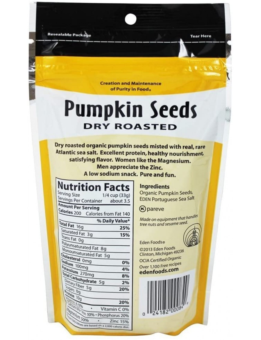 Eden Foods Pumpkin Seeds (15x4 Oz)