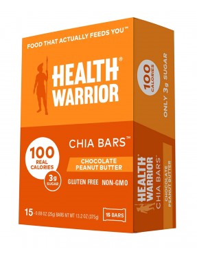 Health Warrior Chocolate PButter Chia Bar (15x0.88OZ )