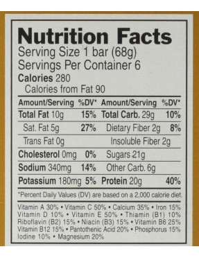 Clif Bar Builder's Bar Crunchy Peanut Butter (12x2.4Oz)