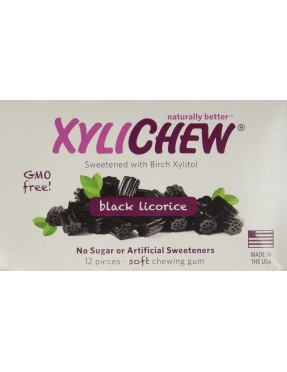 Xylichew Black Licorice, Display (24x12 PC)