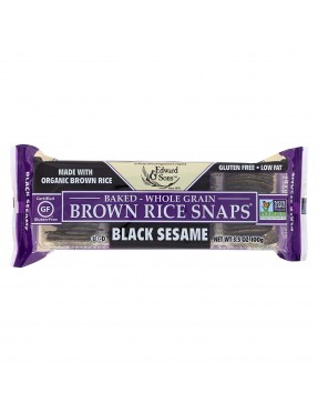 Edward & Sons Black Sesame Brown Rice Snaps (12x3.5 Oz)