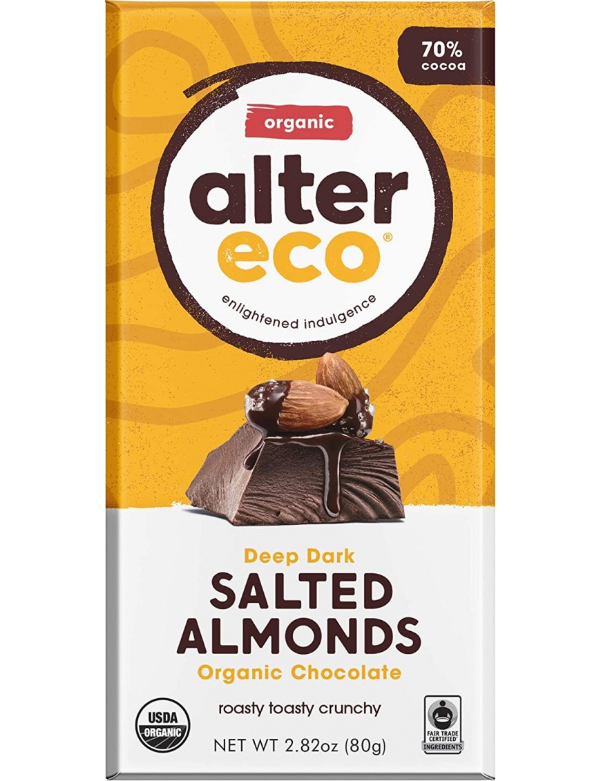 Alter Eco Dark Chocolate Almond (12x2.82OZ )