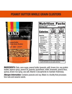 Kind Peanut Butter Wholegrain Clusters (6x11 Oz)