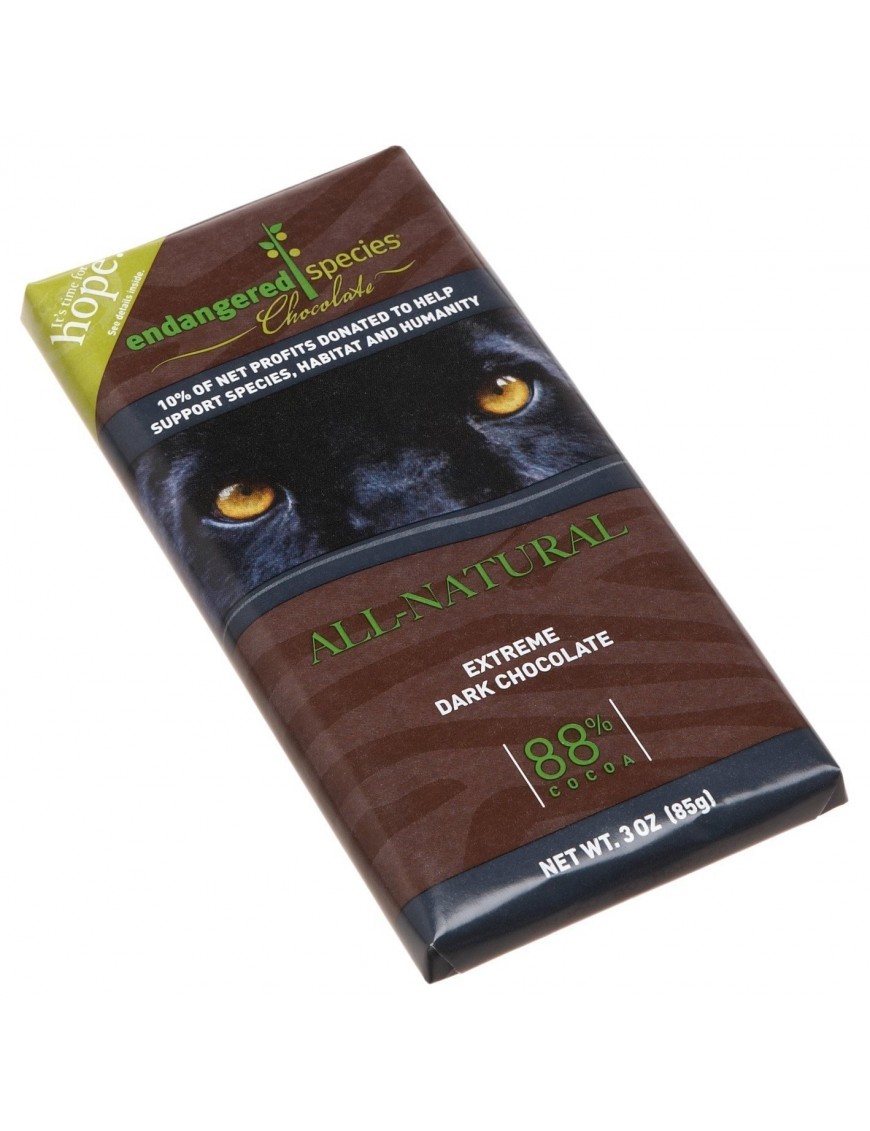 Endangered Species Ext Dark Chocolate Bar Black Panther (12x3 Oz)