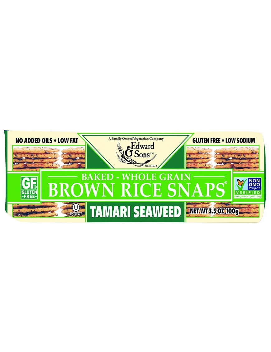 Edward & Sons Tamari Seaweed Fat Free Snaps (12x3.5 Oz)