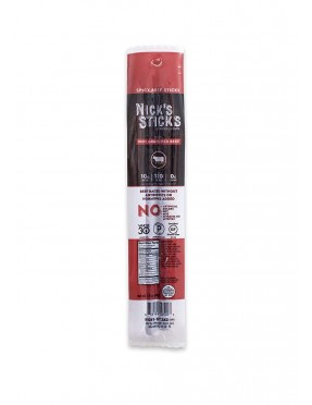 Nick's Sticks Spicy 100% Grass-Fed Beef Snack Sticks (25x1.7 OZ)