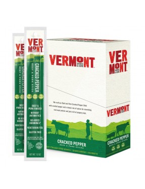 Vermont Smoke & Cure Realsticks Cracked Pepper (24x1Oz)