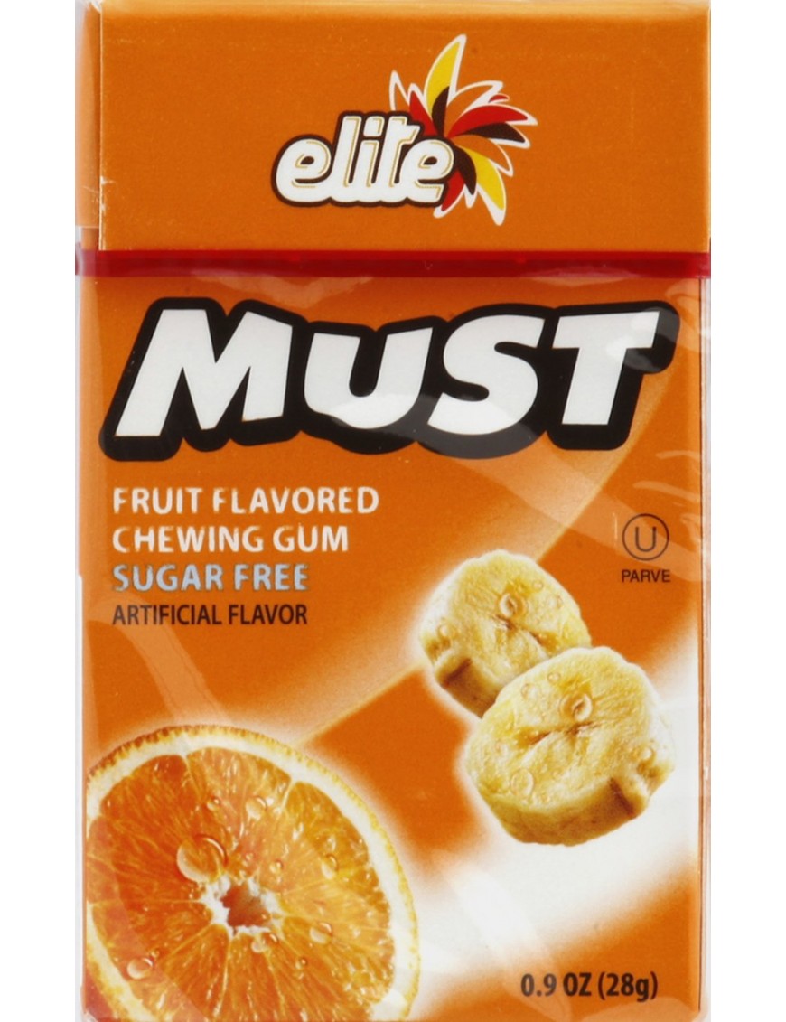 Elite Must Sf Fruit Gum (16x0.9OZ )