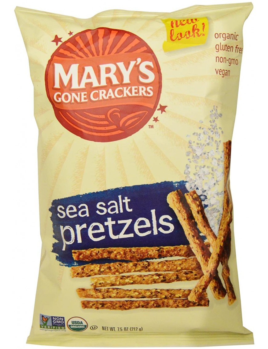 Mary's Gone Crackers Sea Salt Pretzels(12x7.5 Oz)