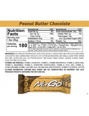 Nugo Nutrition Bar Peanut Butter Chocolate (15x1.76 Oz)