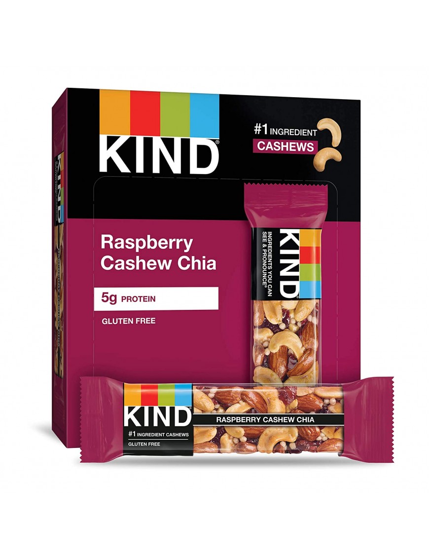 Kind Fruit & Nut Bar Raspberry Cashew & Chia Bars (12x1.4 OZ)