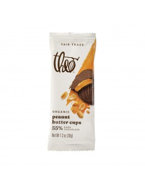 Theo Chocolate Dark Chocolate, Peanut Butter Cups (12x1.3 OZ)