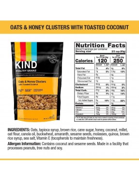 Kind Oats and Honey Clusters with Toasted Coconut (6x11 Oz)