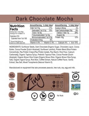 Zing Dark Chocolate Mocha Bar (12x1.76 OZ)