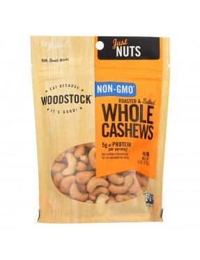 Woodstock R/S Lrg Whole Cashews (8x6OZ )