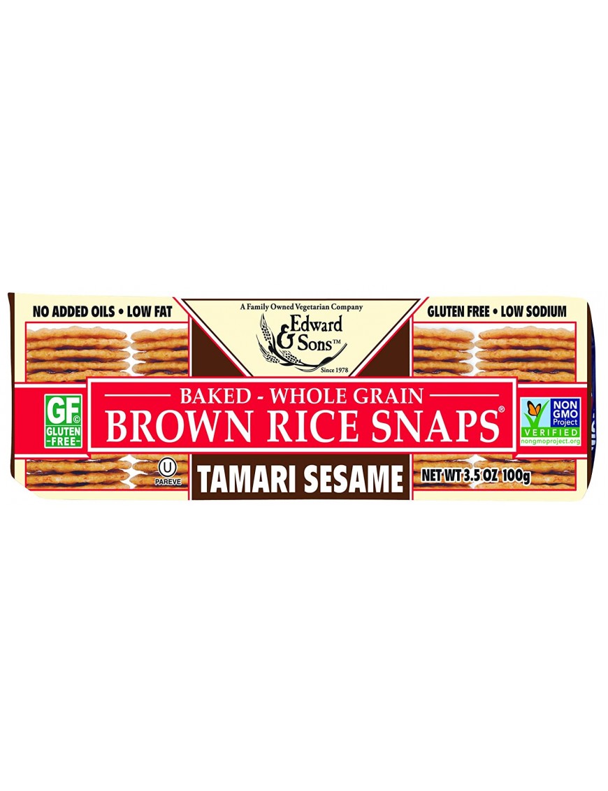 Edward & Sons Tamari Sesame Fat Free Snaps (12x3.5 Oz)