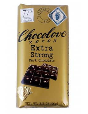 Chocolove Extra Strong Dark Chocolate Bar (12x3.2 Oz)