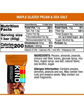 Kind Mapple Glzd Pecan/SeaSalt (12x1.4OZ )