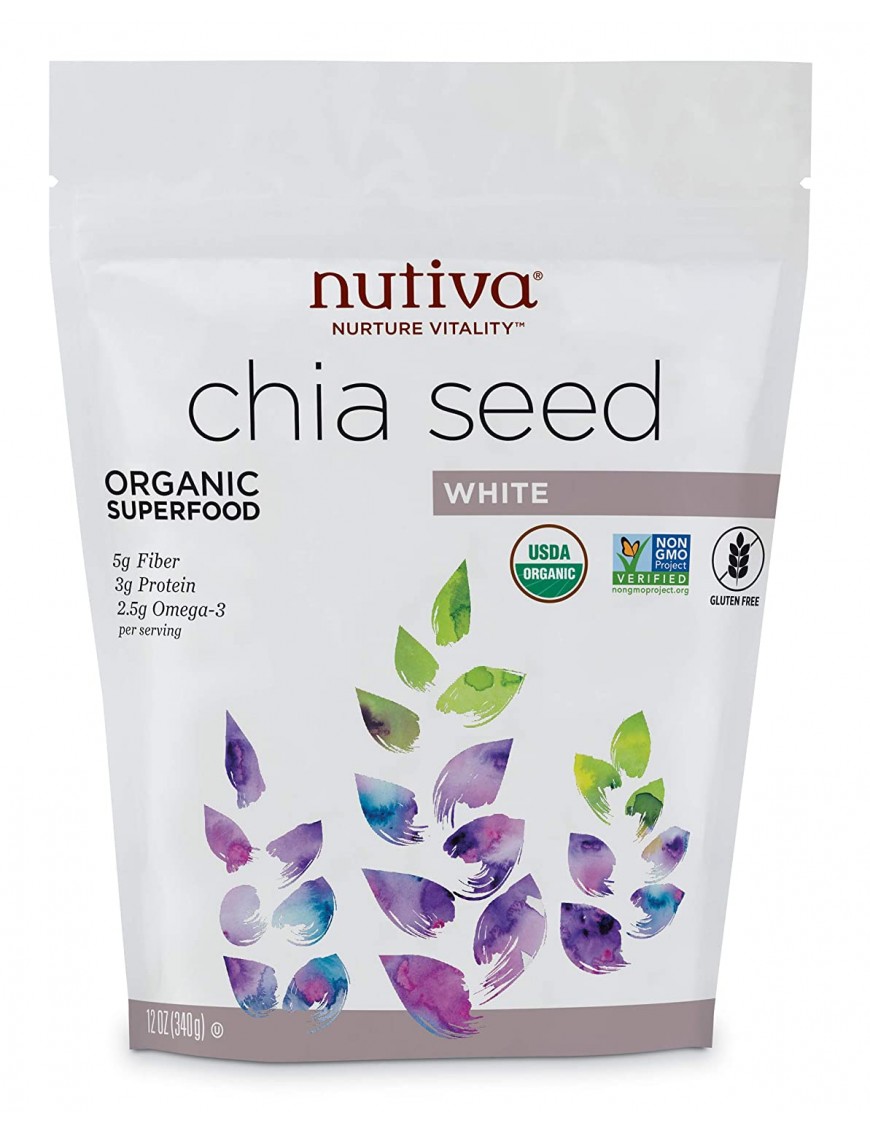 Nutiva Organic White Chia Seeds (1x12 Oz)